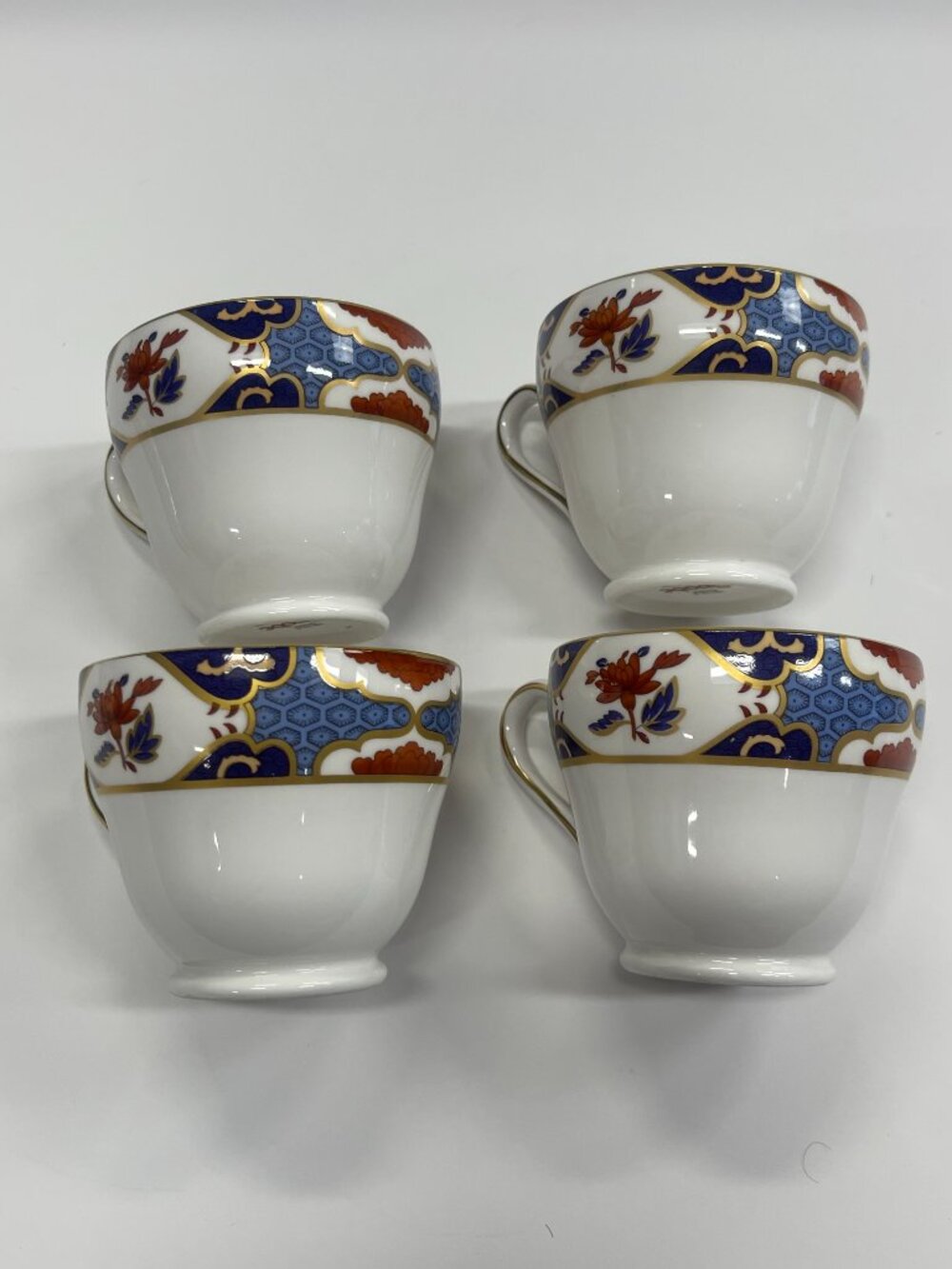 Spode Shima Y8172 Vintage Bone China 4 Cup & Saucer Sets England - Picture 11 of 15